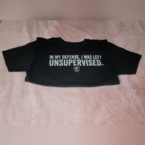 Black Short Sleeve Tee with Bold Statement